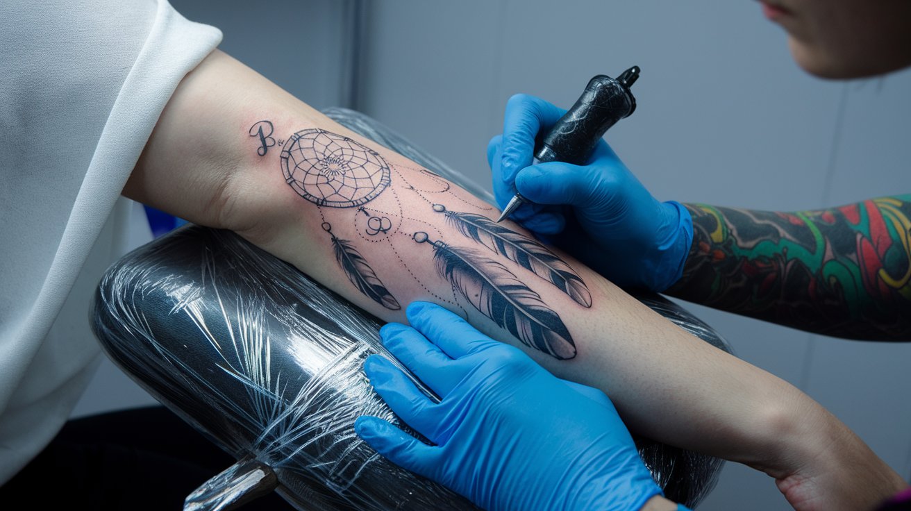 Tatouage Attrape Reve Avec Initiale